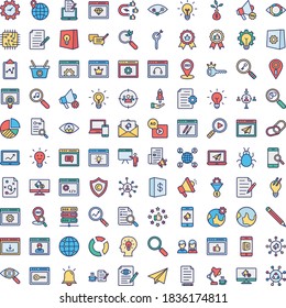 Iconos de vectores Web y SEO
