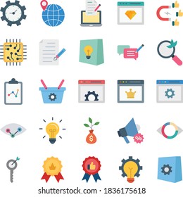 Iconos de vectores Web y SEO
