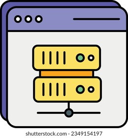 Farbsymbol-Design des Webservers
