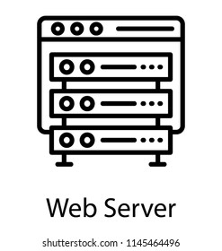 Web server connected to the internet symbolising shared web hosting
