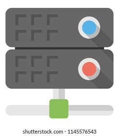 Web server connected to the internet symbolising shared web hosting, 