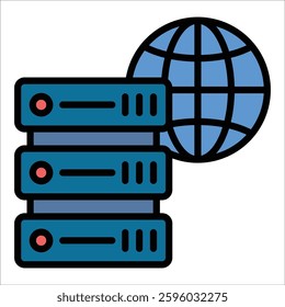 Web Server Icon Element For Design