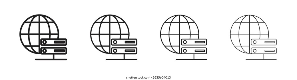 Web server icon Flat illustration sign