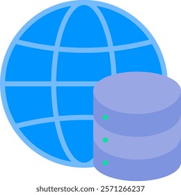 Web Server Icon Flat Vector Illustration