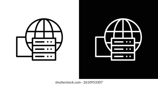 Web server icon Vector isolated outline drawing.