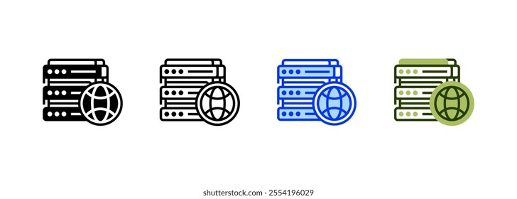 Web Server Solid Icon. linear style sign for mobile concept and web design. Outline vector icon. Symbol, logo illustration. Vector