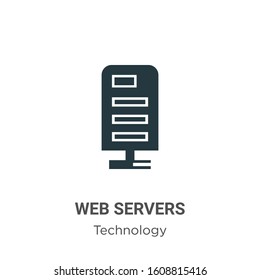 Web servers glyph icon vector on white background. Flat vector web servers icon symbol sign from modern technology collection for mobile concept and web apps design.