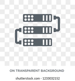 Web servers icon. Trendy flat vector Web servers icon on transparent background from Technology collection. 