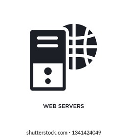 web servers isolated icon. simple element illustration from technology concept icons. web servers editable logo sign symbol design on white background. can be use for web and mobile