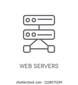 Web servers linear icon. Modern outline Web servers logo concept on white background from Technology collection. Suitable for use on web apps, mobile apps and print media.