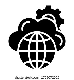 Web Service Icon Glyph Design Vector Illustration