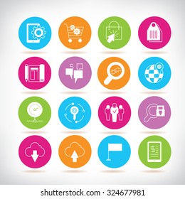 web service icons set