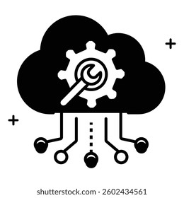 Web Service and Online Solutions Vector Icon Design