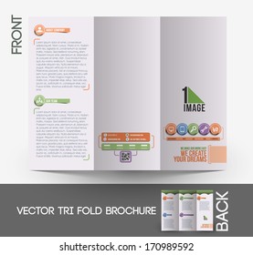 Web Service Tri-Fold Mock up & Front Brochure Design. 