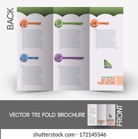 Web Service Tri-Fold Mock up & Front Brochure Design. 