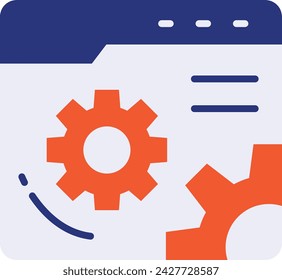 Web services Configuration vector icon design, Webdesign and Development symbol, user interface or graphic sign website engineering illustration, Adjust Browser Settings and preferences concept