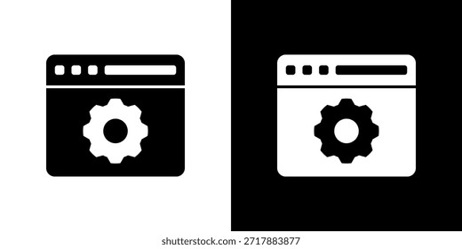 Web Services-Symbol schwarz-weiß gefüllt.