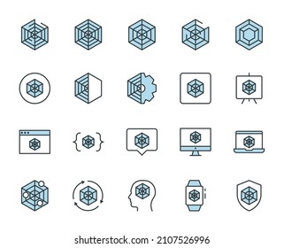 Web-Set-Line-Symbole in flachem Design mit Elementen für Web-Site-Design und mobile Apps.  Sammlung modernes Infografik-Logo und Symbol. Web-Vektorgrafik-Piktogramm
