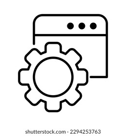 ilustración vectorial de esquema de automatización de configuración web