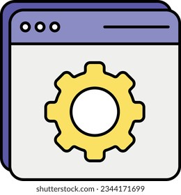  web setting color outline icons design style