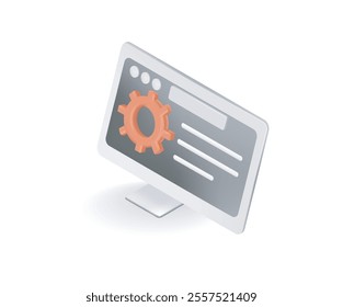 Web setting development on computer