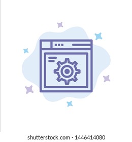 Web, Setting, Gear, Internet Blue Icon on Abstract Cloud Background