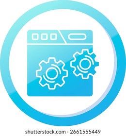 Web setting Line vector Icon Design