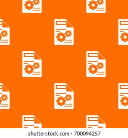 Web setting pattern repeat seamless in orange color for any design. Vector geometric illustration