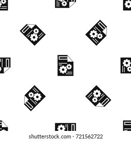 Web setting pattern repeat seamless in black color for any design. Vector geometric illustration
