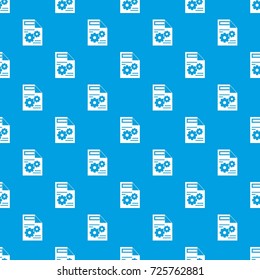 Web setting pattern repeat seamless in blue color for any design. Vector geometric illustration