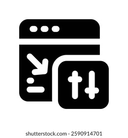 web setting solid icon. vector icon for your website, mobile, presentation, and logo design.
