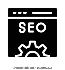 web setting vector glyph flat icon 