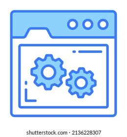 web setting vector icon. Illustration for graphic and web design.