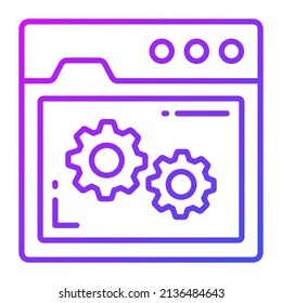 web setting vector icon. Illustration for graphic and web design.