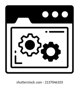 web setting vector icon. Illustration for graphic and web design.