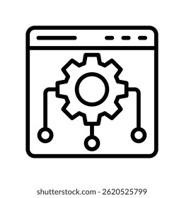Web Setting Vector outline icon. Eps10 file 
