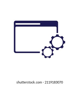 Design des Browserfensters für das Fanggerät einzeln auf weißem Hintergrund