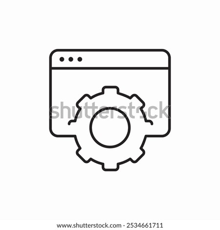 web settings icon sign vector