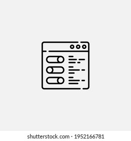 Symbol für Webeinstellungen, Vektorsymbol, Symbol, Logo-Illustration für Web und Mobile