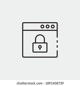 Web seurity vector icon illustration sign