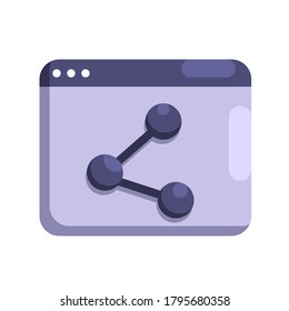 web share flat icon sign