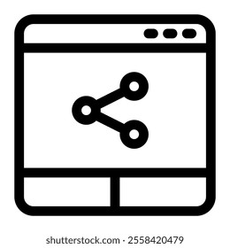 Web share icon with simple and line style