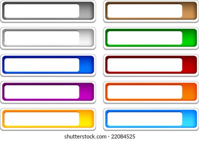 Botones Web brillantes. Malla usada.