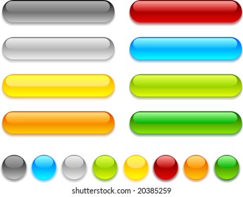 Web Shiny Buttons Vector Illustration Stock Vector (Royalty Free ...