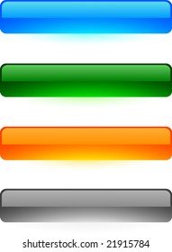 Web shiny buttons. Vector illustration.