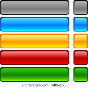 Web shiny buttons. Vector illustration.
