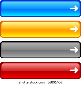 Web shiny buttons. Vector illustration.