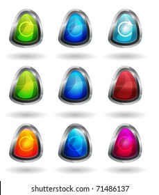 Web shiny  buttons. Vector illustration.