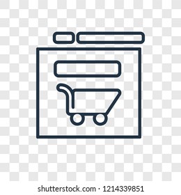 Web Shop concept vector linear icon isolated on transparent background, Web Shop concept transparency concept in outline style