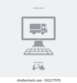 Web shop - Home delivery service - Vector flat icon